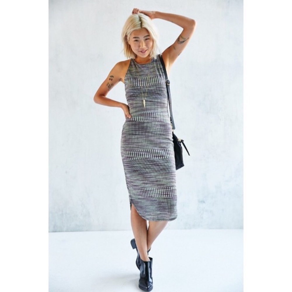 Ecote Space-dye Bodycon Midi Dress
